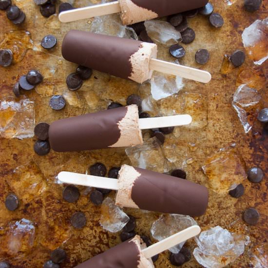 Chocolate Peanut Butter Mousse Pops