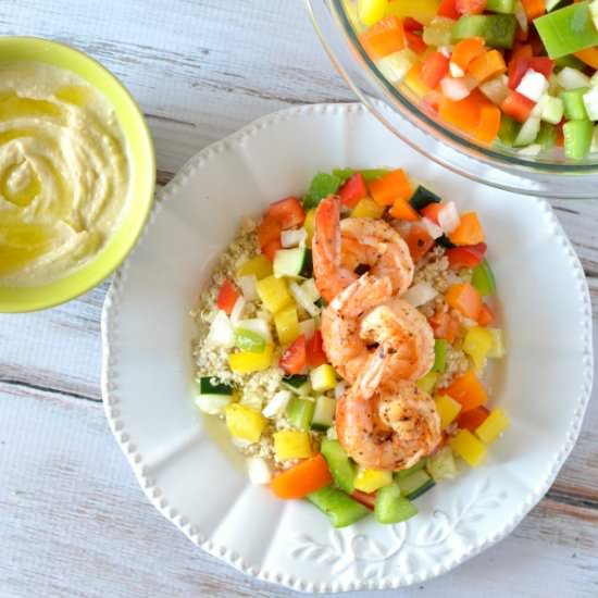 Shrimp and Israeli Pepper Salad