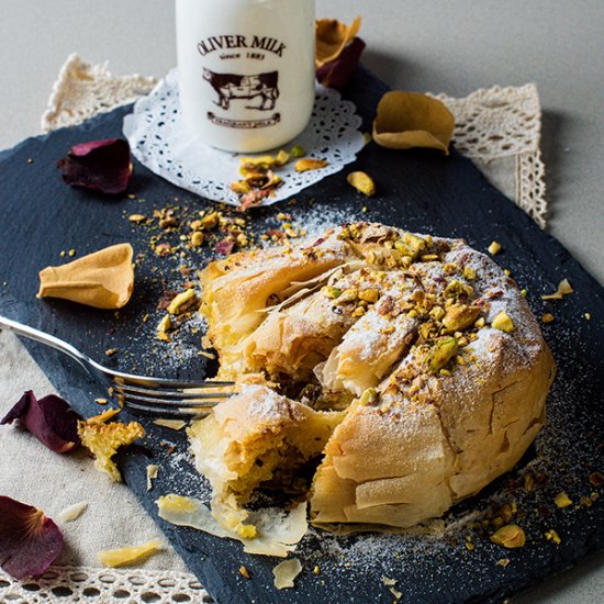 Snake Pie: Almond Pistachio Filo