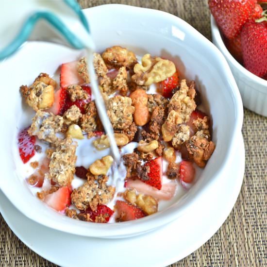 Banana Walnut Granola Clusters