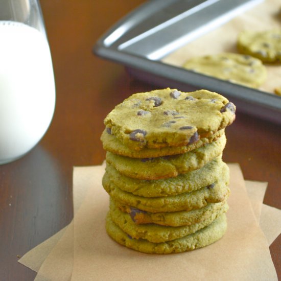 Green Tea Chocolate Chip Cookies