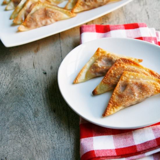 Cheesy Baked Pizza Wontons