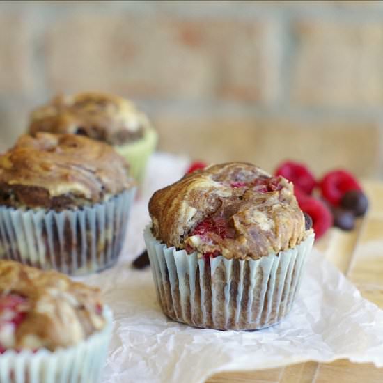 GF Chocolate Raspberry Muffins