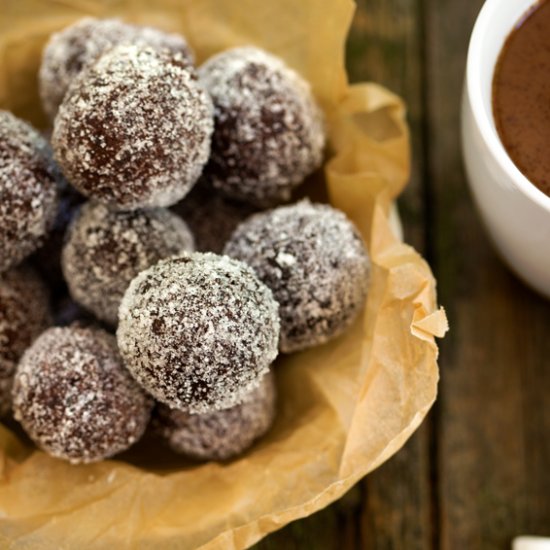 Marshmallow-Stuffed Doughnut Holes