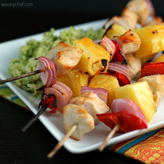 Skewered Pineapple Chicken