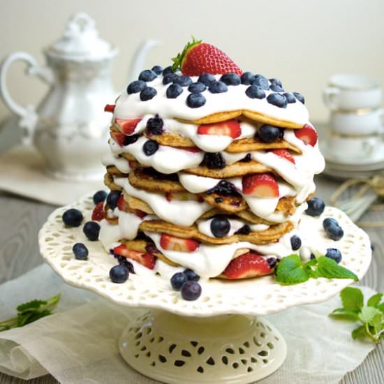 Strawberry and Blueberry Pancakes