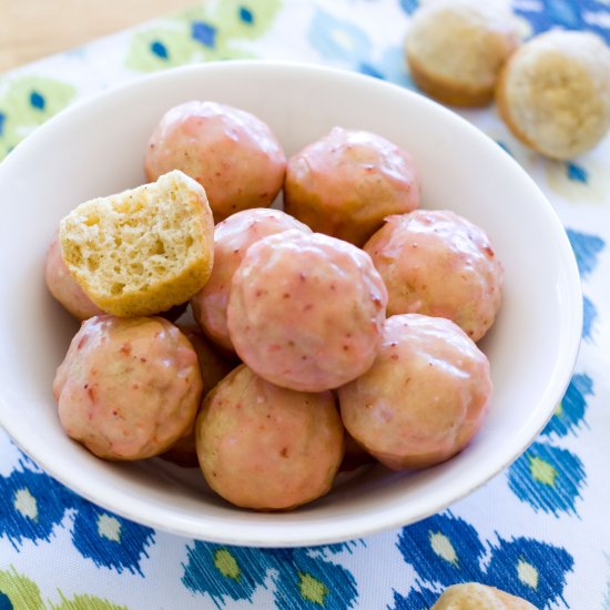 Strawberry Glazed Donut Holes