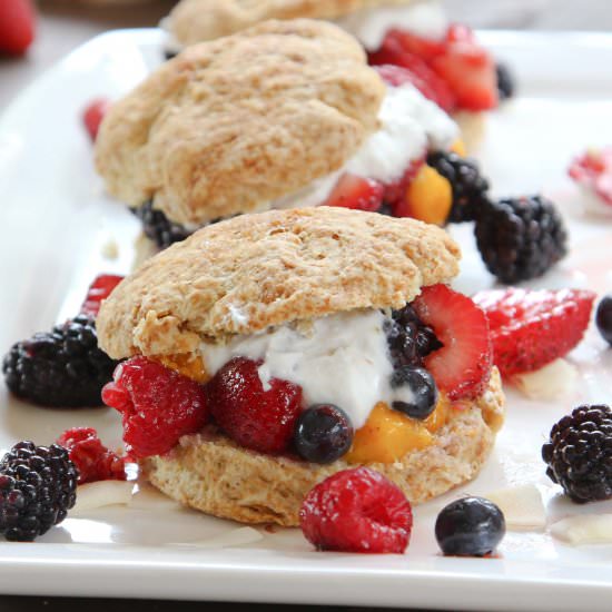 Tropical Berry Shortcakes