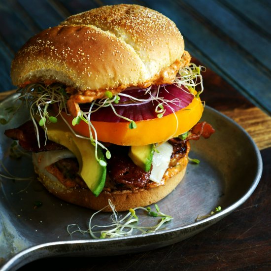 Ginger Cilantro Chicken Burger