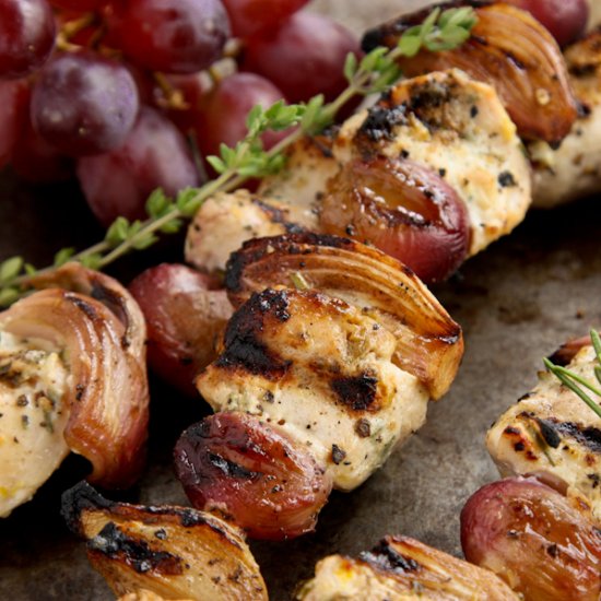 Herby Grilled Chicken Kebabs