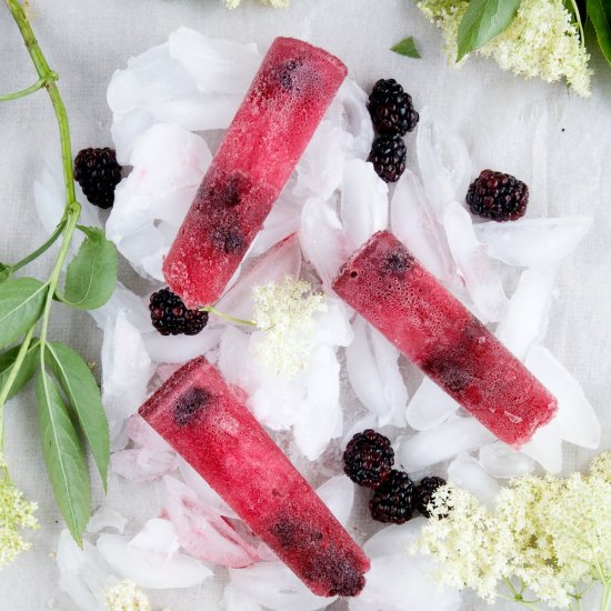 Elderflower & Blackberry Popsicles