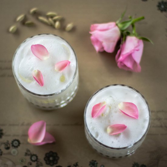 Lassi with Rose Water and Cardamom