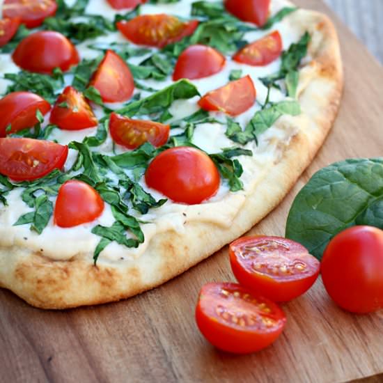 Spinach Alfredo Pizza