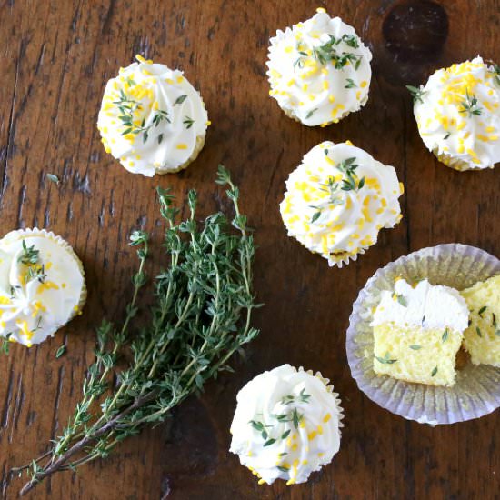 Lemon-Thyme Olive Oil Cupcakes