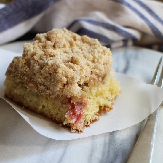 Rhubarb Coffee Crumb Cake