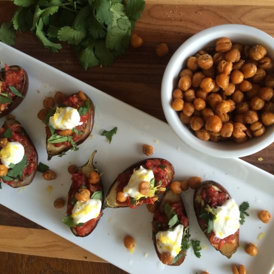 Roasted Baby Eggplant with Harissa