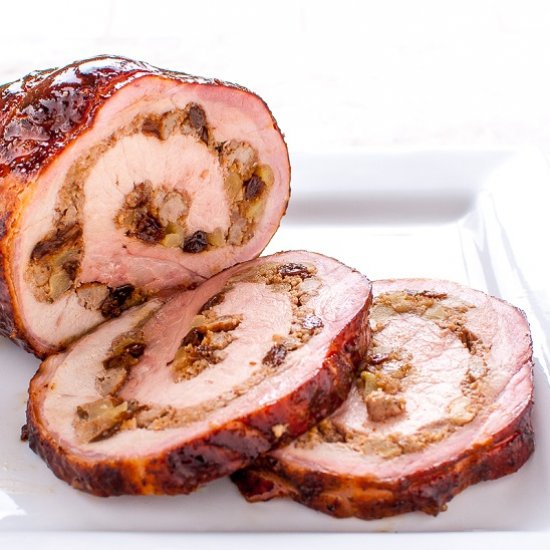 Barbecued Spiral Stuffed Pork Loin