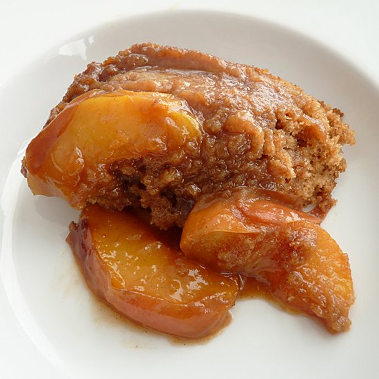 Brown Butter Peach Sauce Cake