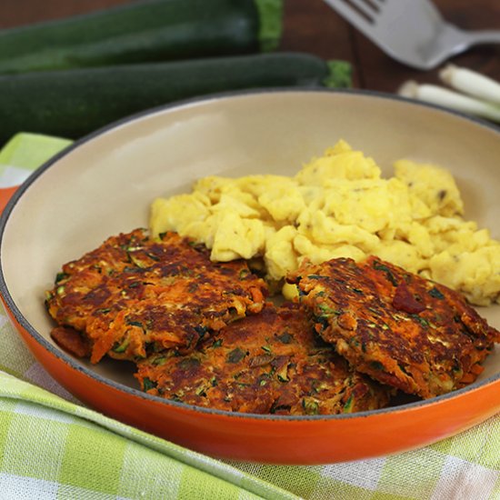 Bacon Zucchini Carrot Fritters