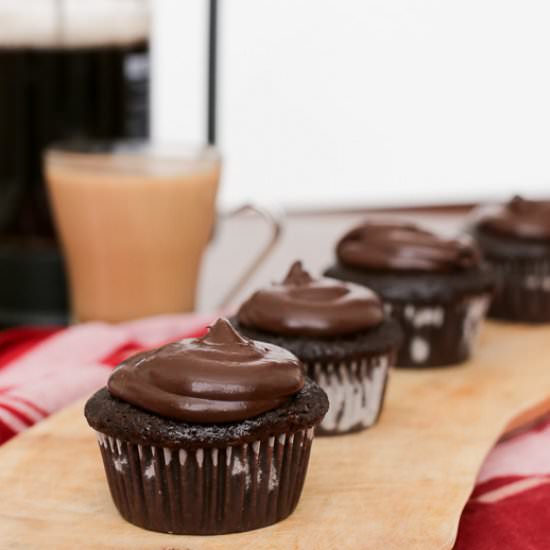 Moist Double Chocolate Cupcakes