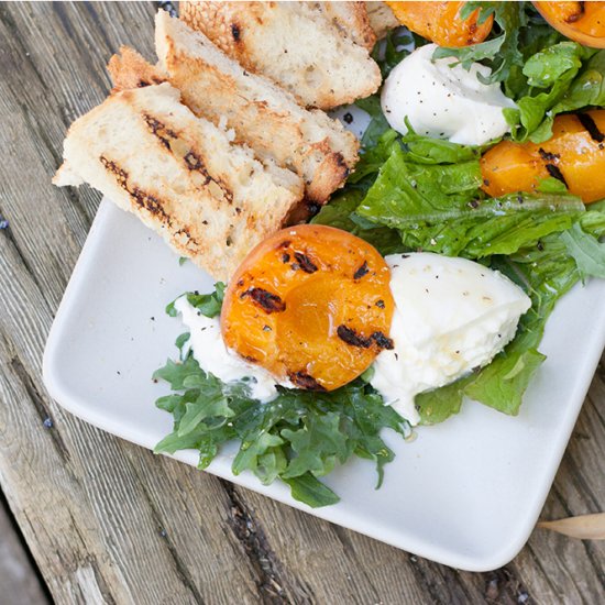 Grilled Apricot and Burrata Salad