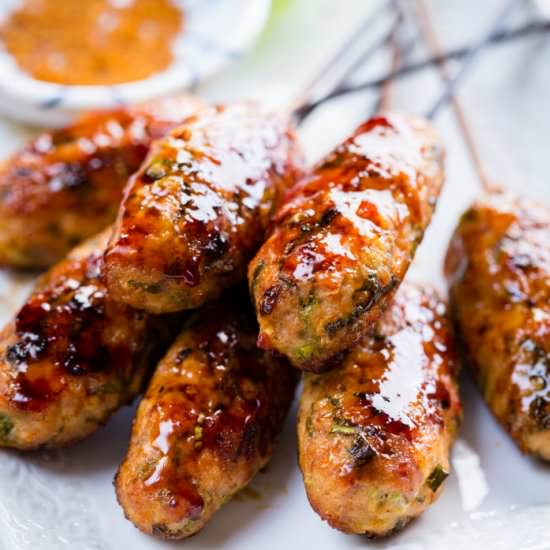 Yakitori Chicken Skewers (Tsukune)