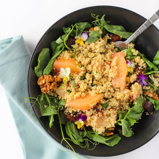 Millet Grapefruit Walnut Salad