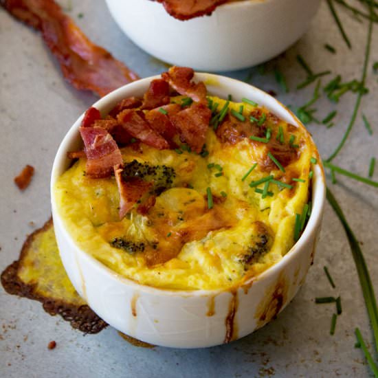 Broccoli & Cream Cheese Quiches