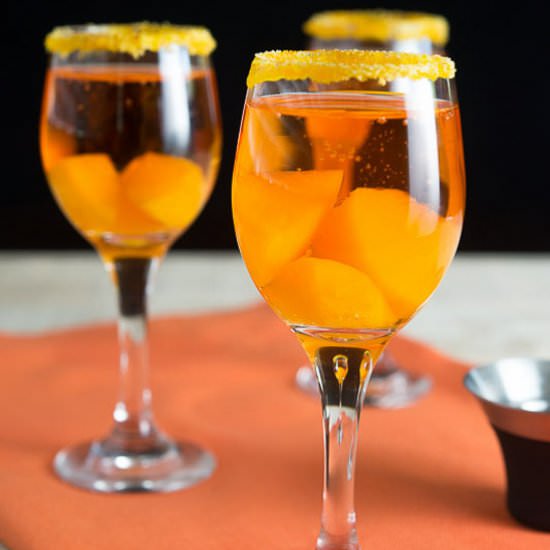 Peach Mango Mimosa Shooters