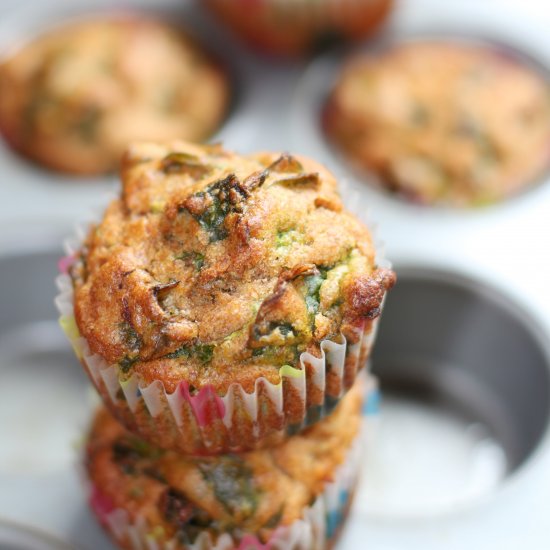 Spinach and Bacon Muffins