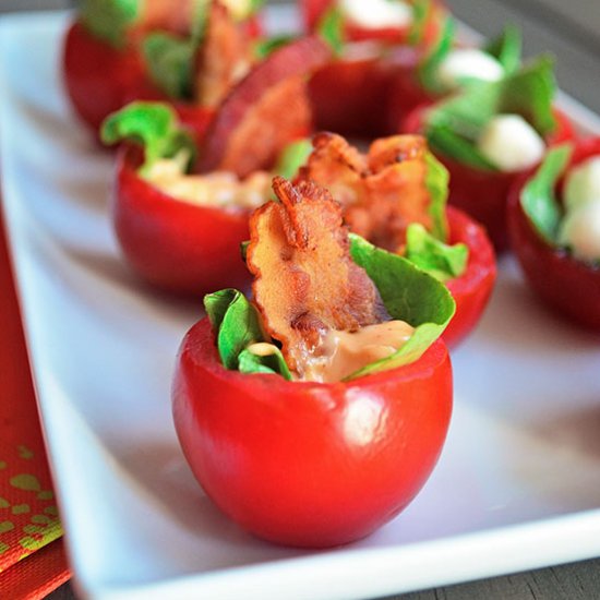 BLT and Caprese Tomato Bites