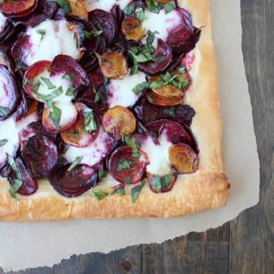 Beet and Burrata Tart