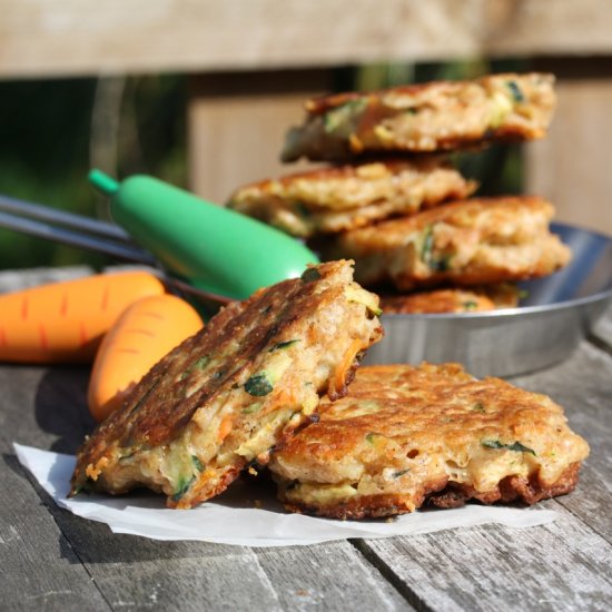 Carrot, Courgette & Cheese Pancakes