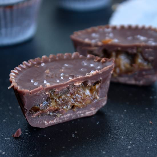 Mini Salted Caramel Cups – Vegan