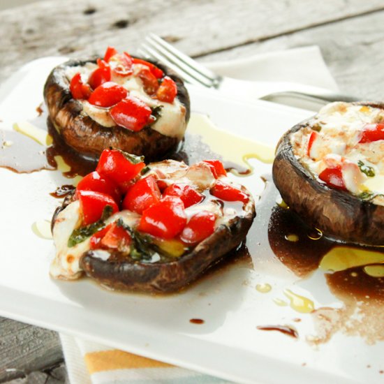 Caprese Stuffed Mushrooms