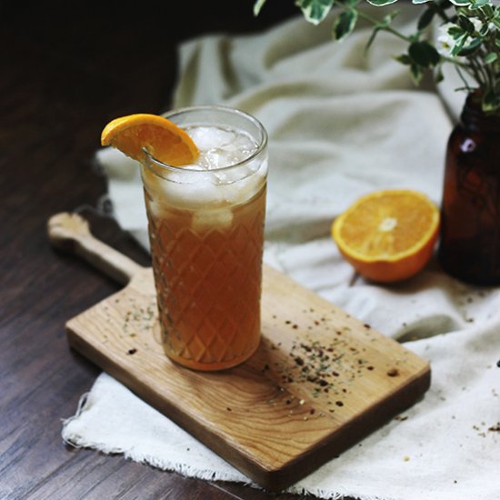 Orange Cold Brew Tea Mocktail