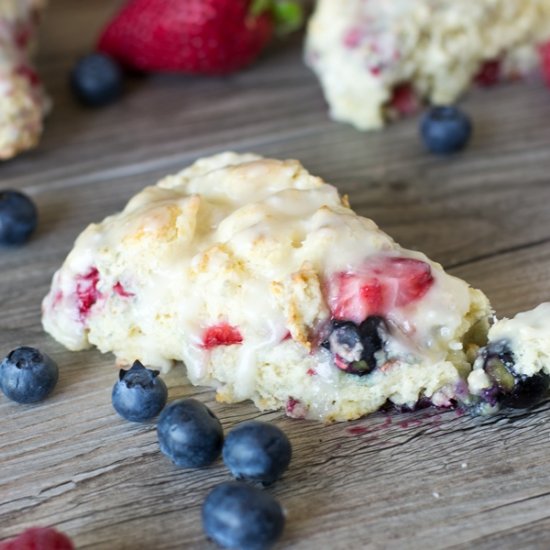 Triple Berry Scones