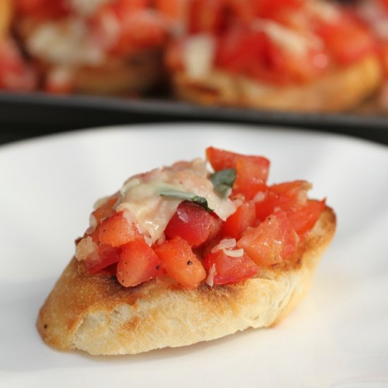 Grilled Tomato Basil Bruschetta