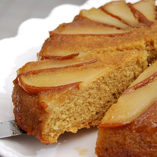 Upside Down Pear Cake