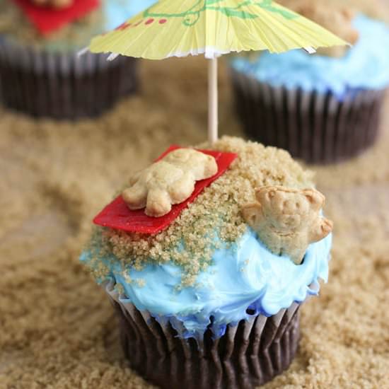 Beach Bum Cupcakes