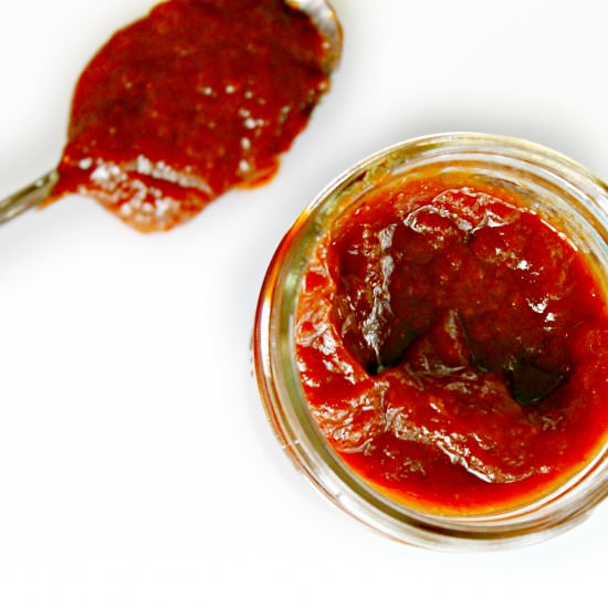 Rhubarb barbecue sauce