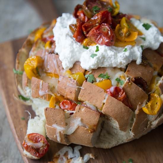 Roasted Tomato Pull Apart Bread