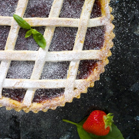 Strawberry Basil Torte