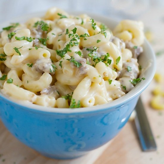 Stovetop Sausage Mac and Cheese