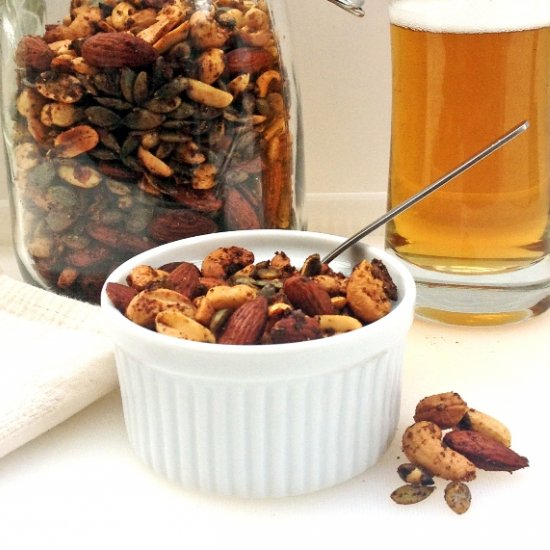 Spiced mixed nuts