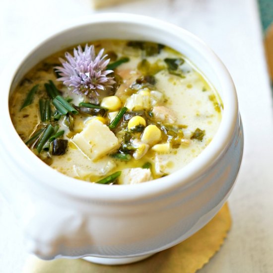 Roasted Poblano Corn Chowder