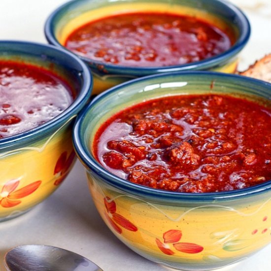 Texas-style Smoked Chili