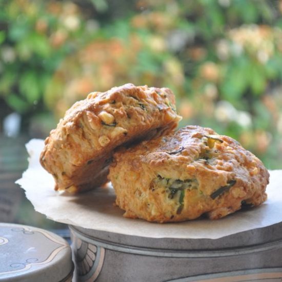 Chive and Cheddar Scones