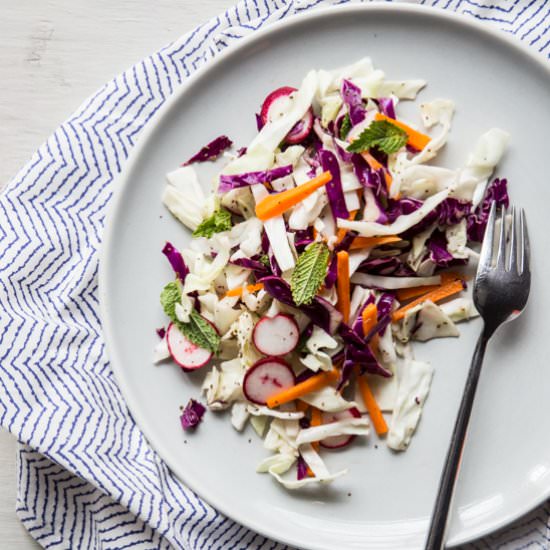 Vegetable Slaw with Mint and Lime