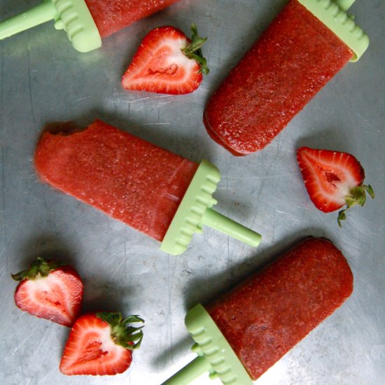 Fresh Strawberry Popsicles – 2 ways